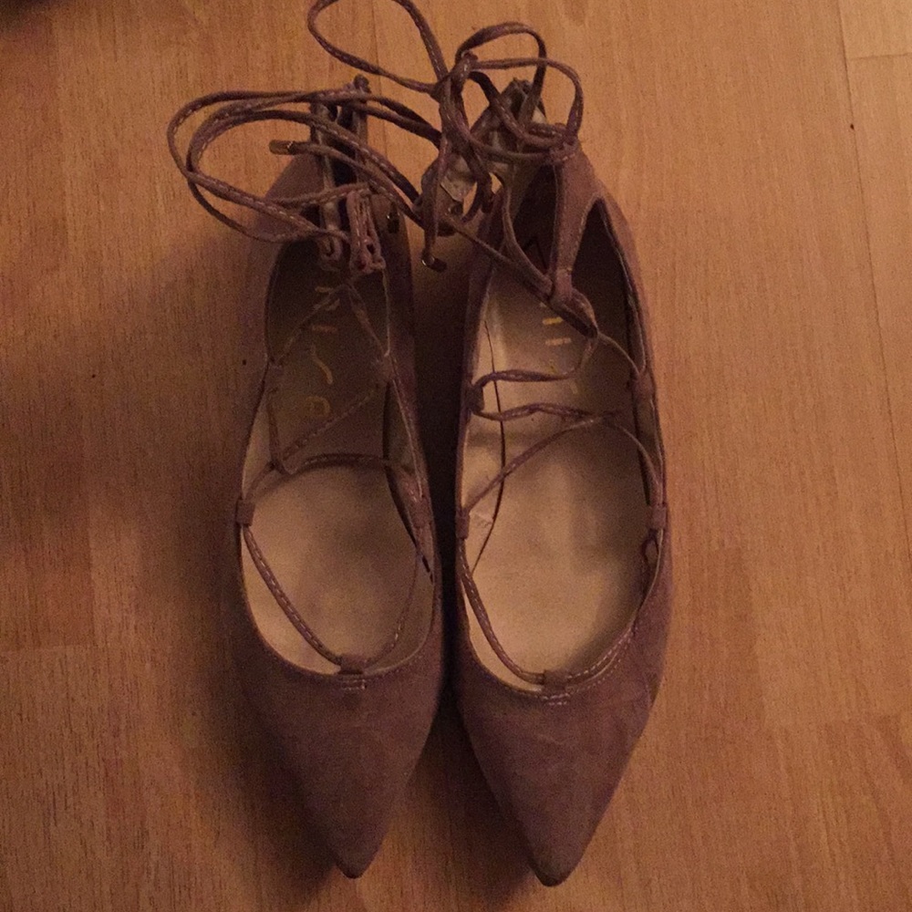 Lace up flats